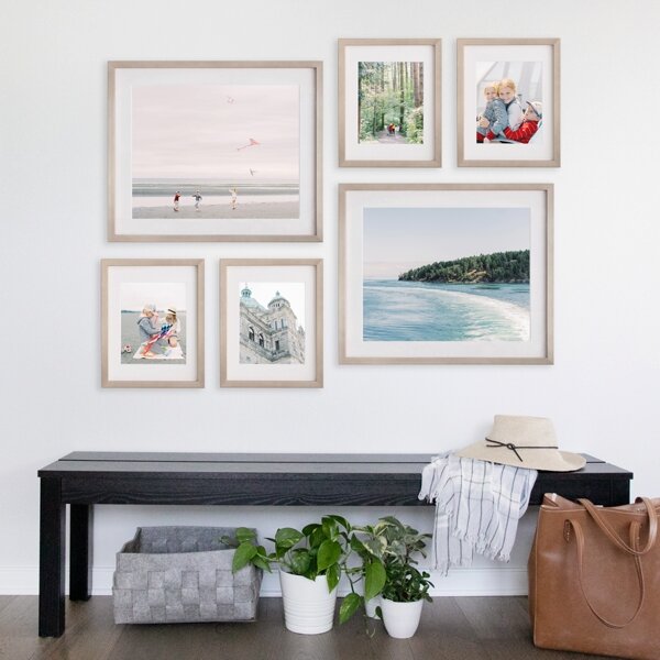 gallery wall design with family photos