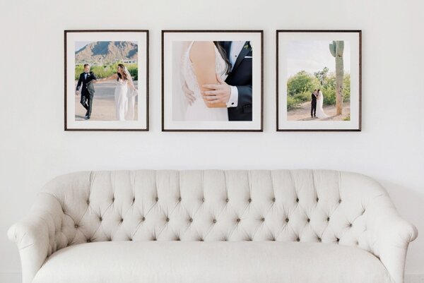 gallery wall design tips for wedding photos